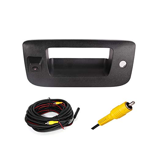 RED WOLF Tailgate Handle With Backup Camera Removable Guideline Reverse Parking For Chevrolet