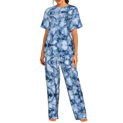Pyjama doux pour femme en imprimé marbre pour retrouver le plaisir du sommeil