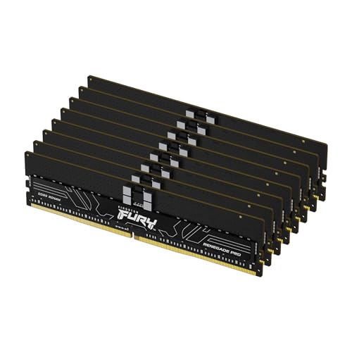 Image of Kingston 128GB (8 x 16GB) DDR5 6000MT /s CL32 FURY Renegade Pro RDIMM Black EXPO