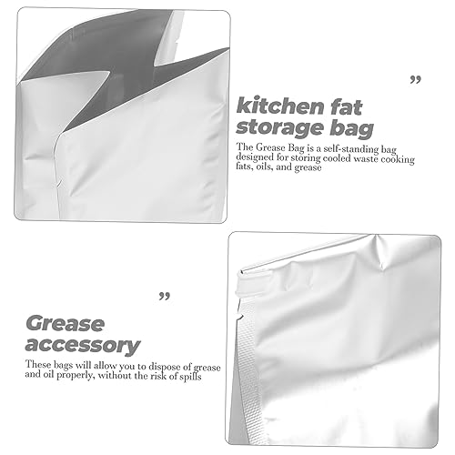 NUSITOU 20 Stück Fettbehälter Müll Ölbehälter Multifunktions-Fettaufbewahrung Aluminiumbeutel Aufbewahrung Haushaltsfettaufbewahrung Zubehör-Set Müllpackung Klein – Bild 4