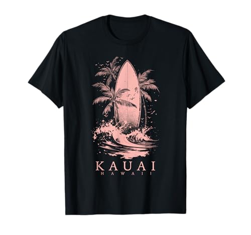 Souvenir vintage per surfisti sulla spiaggia di Kauai Hawaii Maglietta