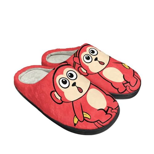 Monkey Slippers Women Funny Plush Lining Cartoon Animal Slides Cute Kawaii Cozy Open Back House Shoes
