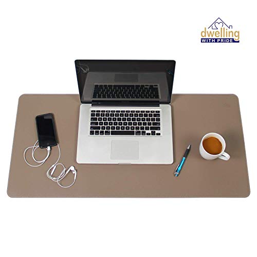Desk Mat Brown & Dark Brown 17x36 - Computer, Laptop, Keyboard & Mouse