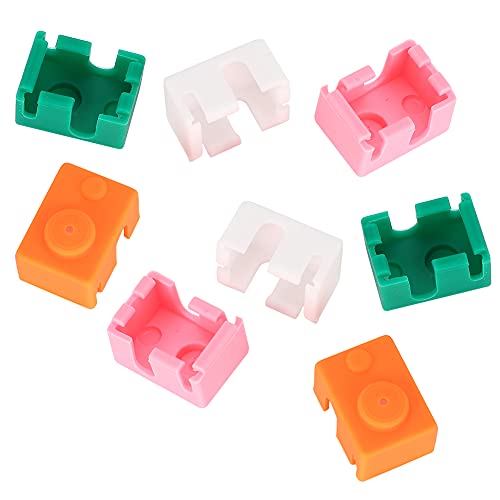 8Pcs 3D Printer Hotend Silicone Cover, Colorful High Temperature Resistance Sock Cover Accessories Case