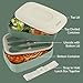 Bentgo Classic - Adult Bento Box, Stackable 3-Compartment Lunch Box with Removable Utensil Set and Sealing Strap, BPA-Free, Food Container Ideal for Meal Prep, Work, and On the Go (Khaki Green)