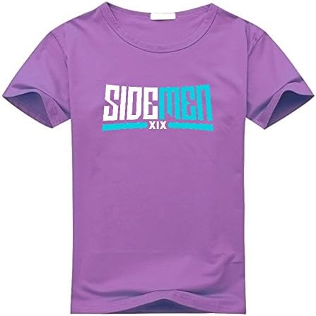 sidemenMen's Custom Print Classic Cotton T-Shirt XX-Large Purple