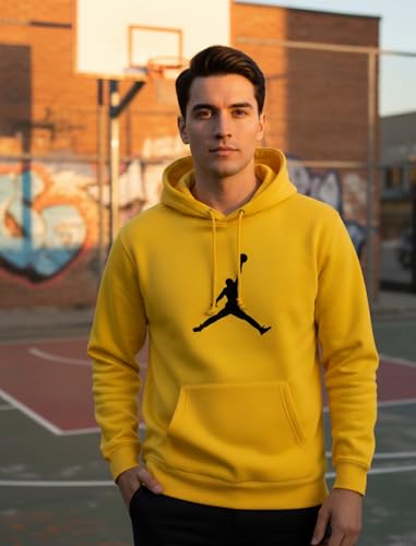 Image of BAGHADBILLO Men's & Women's Cotton Sweatshirt Hoodies with Pockets Solid Pattern Long Sleeves Hooded Neck Regular Fit and Standard Length