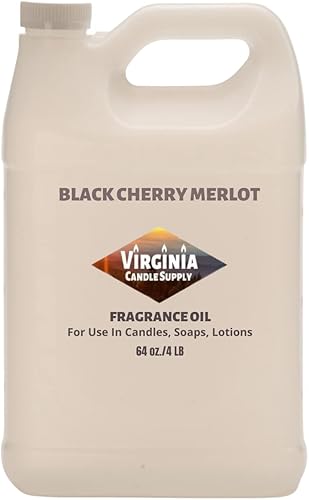 Aceite fragancia Merlot de cereza negra (nuestra versión del nombre de la marca) (jarra de 8 libras) para hacer velas, hacer jabón, hacer tarras,
