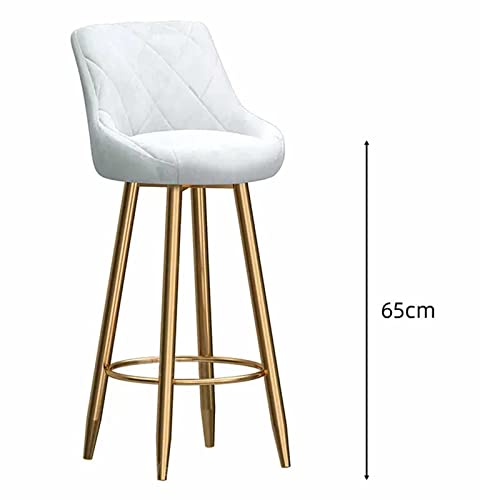Tabouret de bar en velours gris pour îlot de cuisine et repas sur le pouce - 6