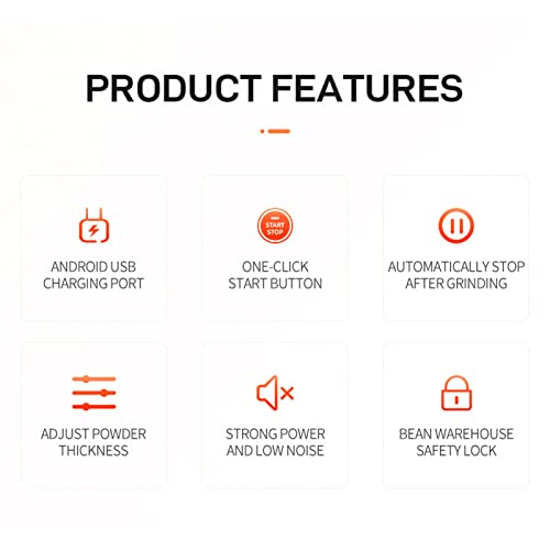 Kaffeebohnenmühle, hochwertiges Material, sehr langlebig, kleine Kaffeemühle, tragbare Größe, exquisites Design für… – Bild 4