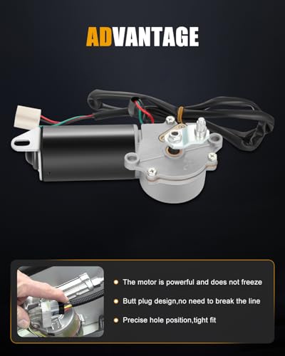 Image of ROADFAR Front Windshield Wiper Motor Compatible for Jeep for CJ5 1976-1982 | For Jeep For CJ5 1976-1982|For Jeep For CJ7 1976-1982|Replace 5453956|620-00608|3 Pins