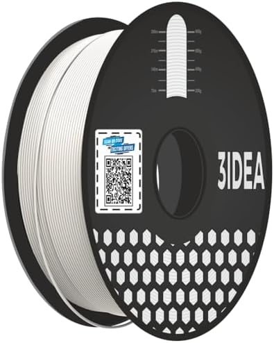 3Idea Premium PLA+ White 3D Printer Filament 1.75mm Dimensional Accuracy +/- 0.03mm Net Weight- 1 KG
