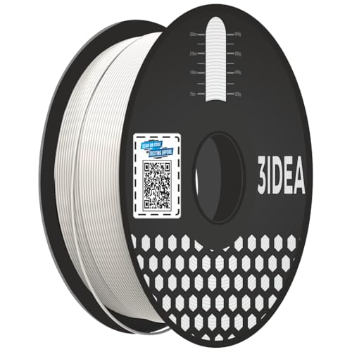 3Idea Premium PLA+ White 3D Printer Filament 1.75mm Dimensional Accuracy +/- 0.03mm Net Weight- 1 KG