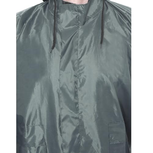 Image of BENAVJI Men's Waterproof Rain Wear Combo | Hooded Raincoat Suit with Pants for Riding, Camping & Travel
