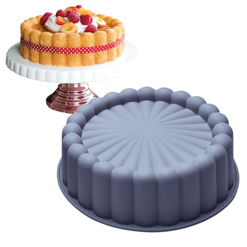 Pan À Gâteau Charlotte Siliconen Rond - Moule À Gâteau À Pâtisserie En Forme De Antiadhésif, Moule À Pain Cannelé Réutilisable, Outils De Cuisson De...