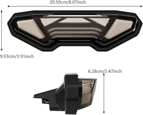 Luz trasera impermeable Tracer 700 GT modelos 2016 a 2020 5