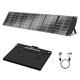 Ecosonique 200W Faltbares Solarpanel, Monokristallin Solarmodul mit USB-C 65W PD3.0, USB-A QC3.0 Schnellladung, MC4-Ausgängen, Verstellbarer Ständer für Powerstationen, Wohnmobil & Outdoor
