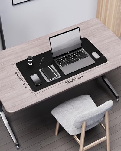 YSAGi Double-Sided Cork and Leather Desk Pad, Black #TOP20