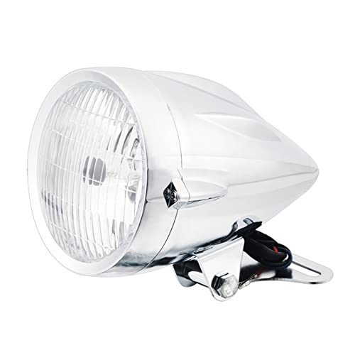 Moto phare universel de rechange rétro chrome 4.7 pouces pour bobber