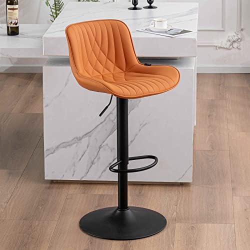 YOUTASTE Single Modern Bar Stool with Back Adjustable Barstools Luxury