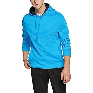 [テスラ] パーカー 長袖 メンズ [軽量保温・吸汗速乾] フリース ランニング スポーツ トレーニング トレーナー プルオーバー スウェット シャツ 無地 裏起毛 フーディー ポケット・フード付き YKH15-SBL_L