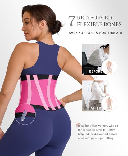 FeelinGirl Neoprene Waist Trainer Belt for Women Waist Cincher Trimmer Adjustable Hook Loop Faja Tummy Control Slimming2