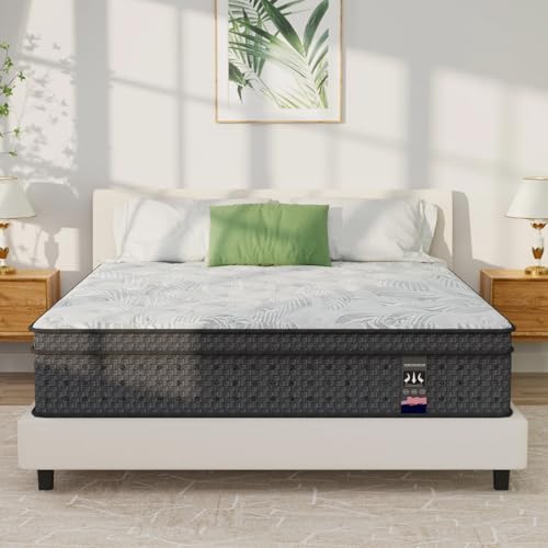 Image of California King Mattress, 14 Inch Gel Memory Foam Hybrid Cal King Mattress in a Box, Independent Pocket Coils for Motion Isolation, Medium Firm, Pressure Relief & Upgraded Support, CertiPUR-US