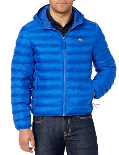 Image of Lacoste mens Quilted Hooded Puffed Jacket