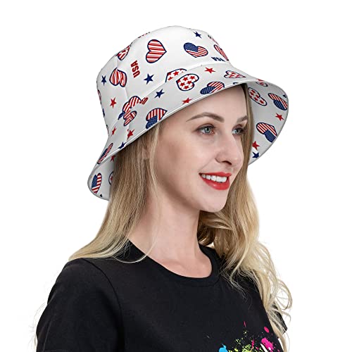 America Flag Bucket Hat For Women Men, Usa Flags Fishing Hat, Outdoor Sun Fisherman Cap, Summer Trendy Headwear #TOP1