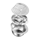 Folpus 3 Teiliges Küchensieb Set Aus Edelstahl, Gemüsezubereitungsplatte, Multifunktional für Die Schnelle Gemüseverarbeitung, Reibedeckel, Edelstahl 304
