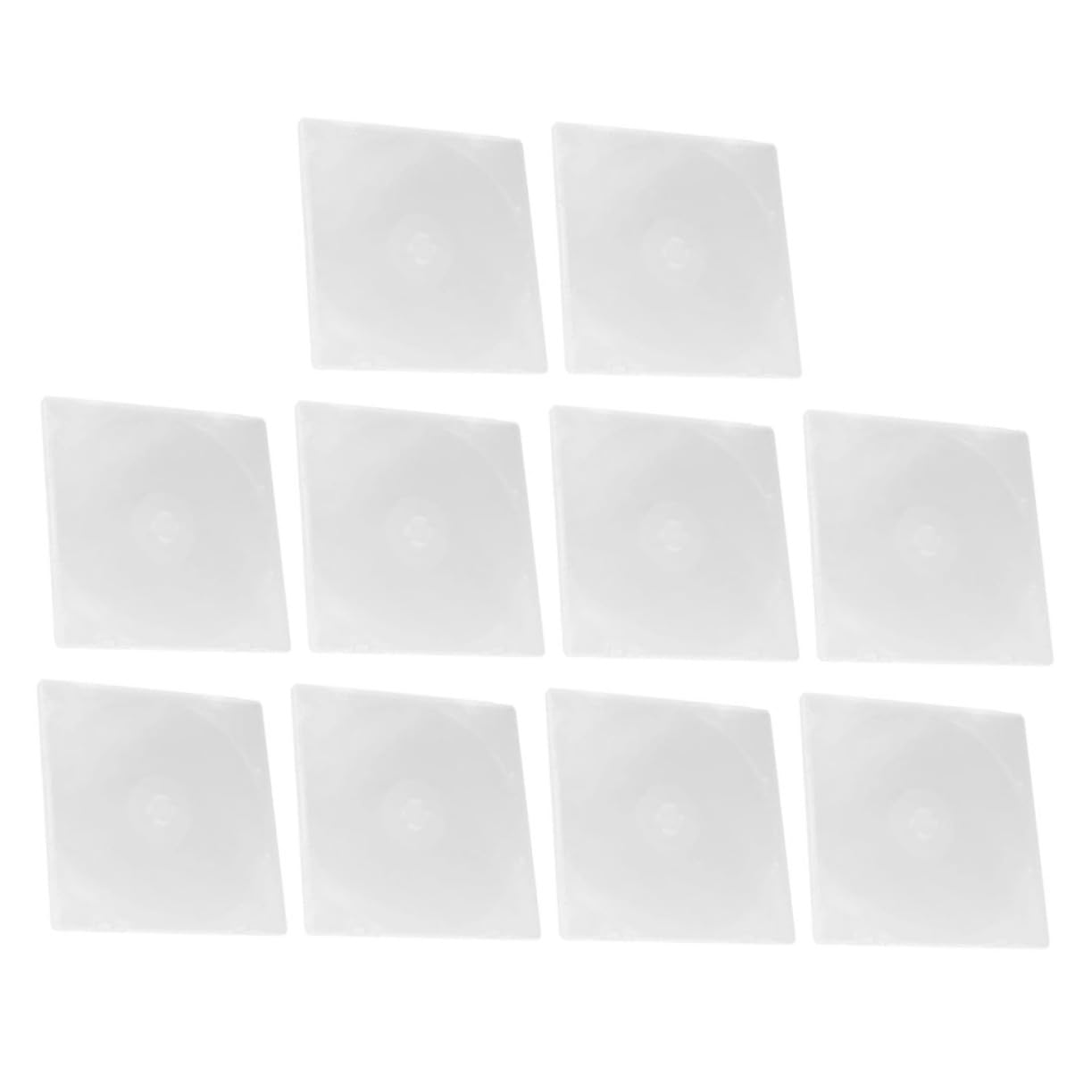 MUCKLILY 10Pcs Portable CD Boxes Transparent Plastic DVD Holders Lightweight Storage for and Protection of and DVDs for Organizing Your Collection