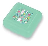 Crocodile Creek Eco Kids Reusable Backyard Friends Pale Green Teal Girls' Sandwich Keeper Eco Kids Sandwich Keeper