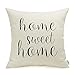 Meekio Farmhouse Pillow Covers with Home Sweet Home Quotes 18 x 18 Inch for Farmhouse Decor Perfect Housewarming Gifts