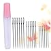 CIMAXIC Large Needle Point Set 19 Pcs Stainless Steel Sewing Needles with Storage Barrel Ideal for All Crafting Projects