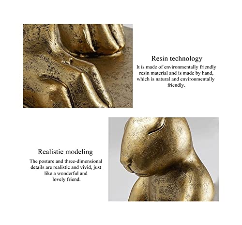 Lampe de table créative lapin en résine, le cadeau idéal pour embellir un bureau - 4