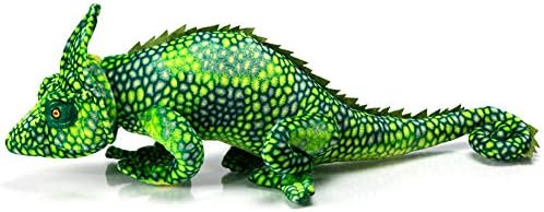 green chameleon plush