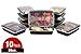 ISO Meal Prep Containers with Lids Certified BPA-Free Stackable Reusable Microwave/Dishwasher/Freezer Safe 28 oz, 10 Count, BLACK