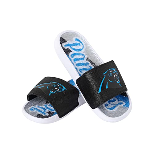 FOCO Carolina Panthers NFL Womens Glitter Gel Slide - M