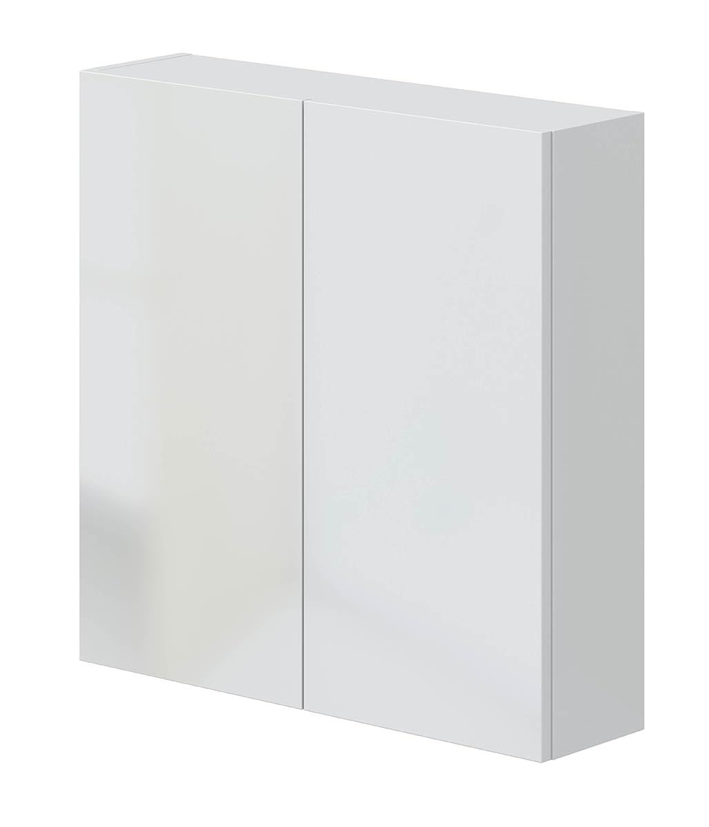 PEGANE Armoire Suspendue de Salle de Bain 60 cm avec 2 Portes Coloris Blanc - Longueur 60 x Profondeur 16 x Hauteur 60 cm
