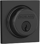Schlage Lock Company Cylindre unique Deadbolt avec Collins Trim, Matte Black (B60N 622 COL)