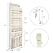 Door Hanging Storage Organizer,with 3 Bins 1 Movable Baby Diaper Caddy,1 Large capacity diaper stacking storage Organizer,10 Side Pockets ,Bedroom Door Storage for Nursery Baby Essentials. (Beige)