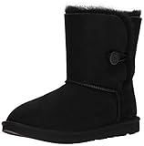 Suede UGG Bailey Button Ii, Botas de Nieve Unisex niños, Negro 29/30 EU