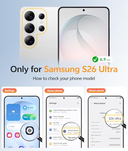 Image of FNTCASE for Samsung Galaxy S26-Ultra Case: [Fit for Magsafe] [Full Camera Protection] Translucent Matte Cases with [Screen Protector] Military Grade Shockproof Protective Phone Cover - Off White