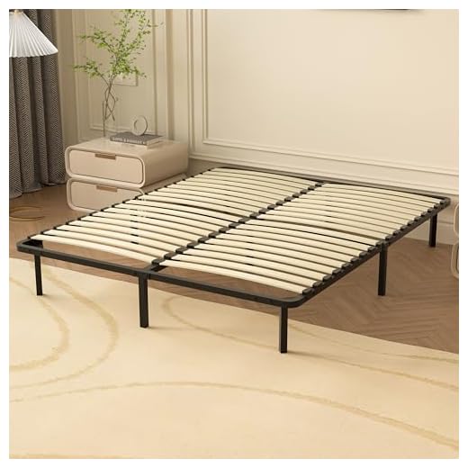 DEWINNER - Sommier 160x200cm avec 7 Pieds, Lit 160x200 avec Sommier | 2x20 Lattes, Résistant, Montage Rapide et Facile, Sommier à Lattes 160x200, Hauteur du Cadre de Lit 29cm pour Rangement