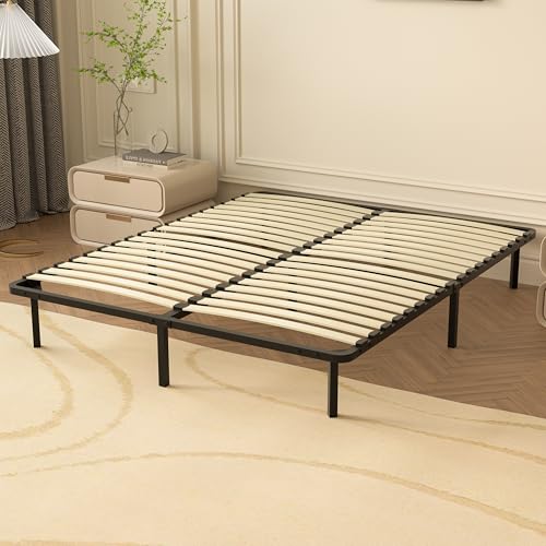 DEWINNER Sommier 160x200 | Sommiers à Lattes avec 9 Pieds pour Adulte | 2x18 Lattes | Cadre de Lit 160x200 avec Sommier | Montage Rapide et Facile | Hauteur...