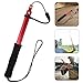 Alipis Telescopic Fishing Gaff Hook with Stainless Steel Telescoping Pole and Red Rubber Grip, Compact Adjustable Fish Catch Pole for Saltwater and Ice Fishing Gear