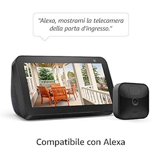 Blink Outdoor | Videocamera di sicurezza da esterno in HD, senza fili, resistente alle intemperie, batteria autonomia 2 anni, rilevazione movimento, compatibile con Alexa | 4 videocamere