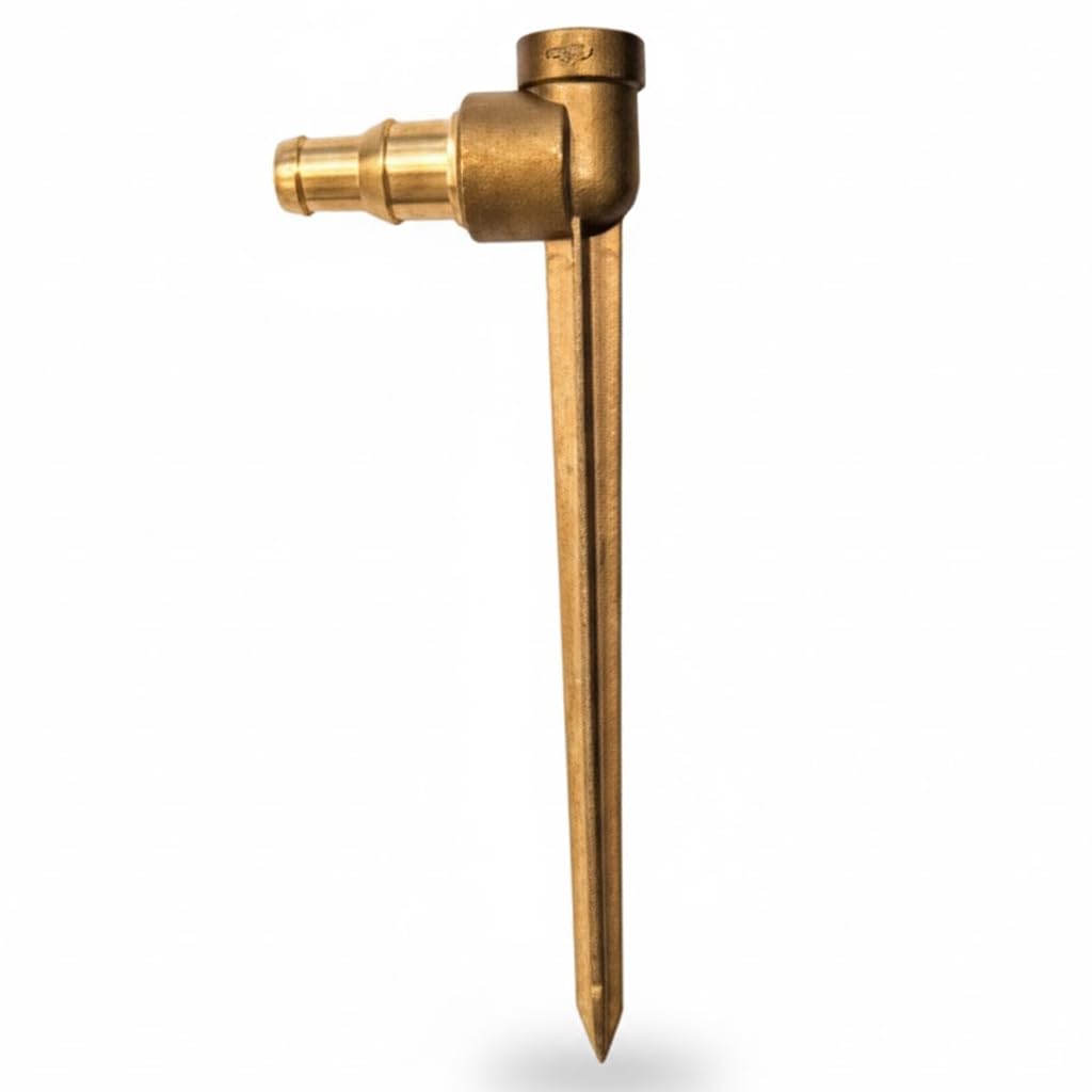 Suinga Pack 15 Pincho Porta Aspersor Laton 1/2" | Soporte de Riego para Aspersores de Jardin | Rosca Lateral 3/4"