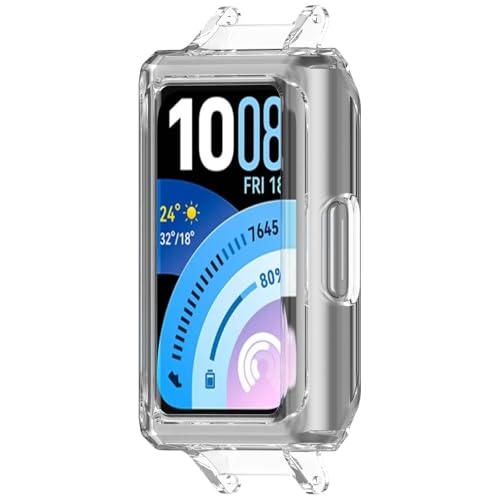 Image of for Huawei Band 11 Pro / 11 Pro NFC Watch Case Hard PC Protective Cover with 12mm Button Cutouts - Transparent