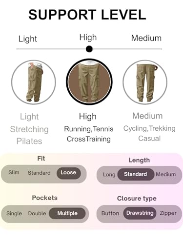 Image of Leriya Fashion Men's Cargo Pants | 6 Pocket Cotton Cargo Joggers for Men | Loose Fit Stylish Pant with Pockets | Casual Baggy Trousers & Streetwear Lower